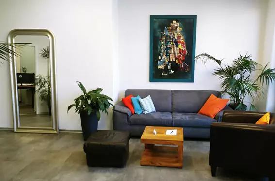 Gesprächsecke Eingang